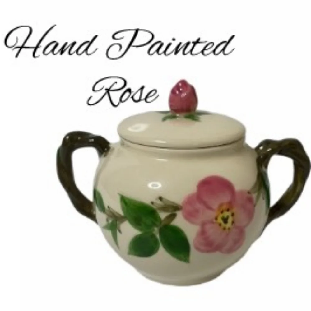 Franciscan Desert Rose Hand Painted Made USA Sugar Bowl & Lid Replacements MCM